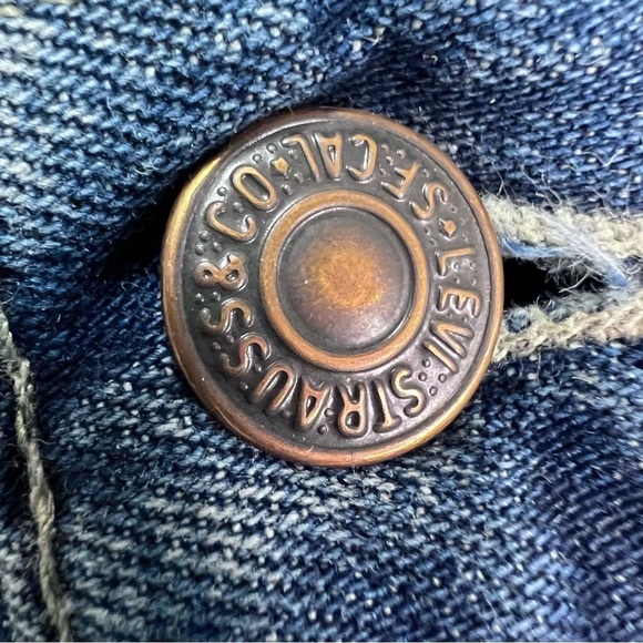 Levi's Orange Tab 100% Cotton Vintage Straight Leg Jeans Size 34 - Picture 6 of 15
